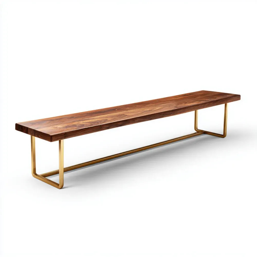 Dining Bench Solid Wood 180x35x45 cm ¨C Natural Wood Finish ¨C Modern Minimalist Design